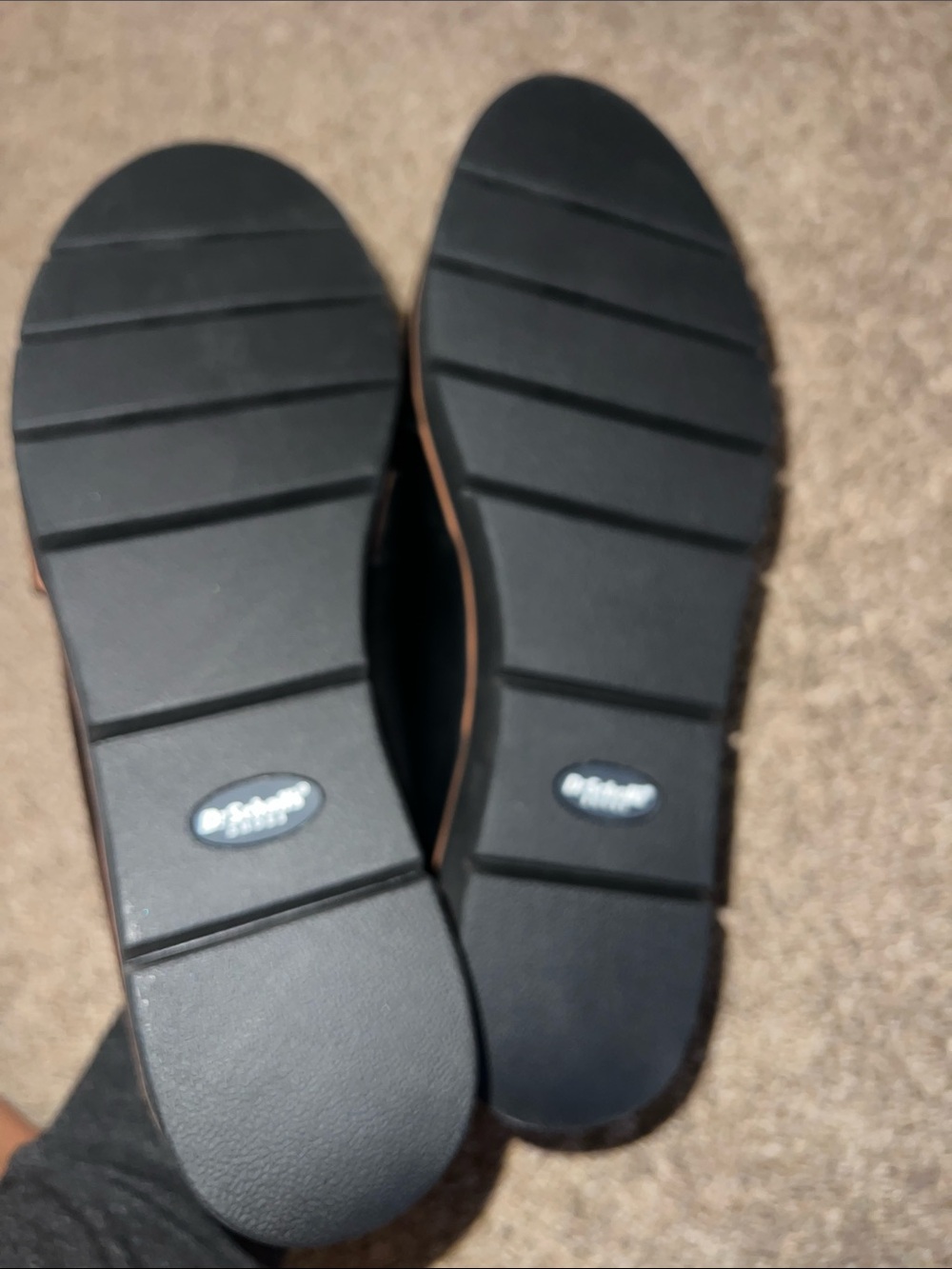 Dr. Scholl's Webster Black Loafers with Tan Accent - Picture 5 of 6